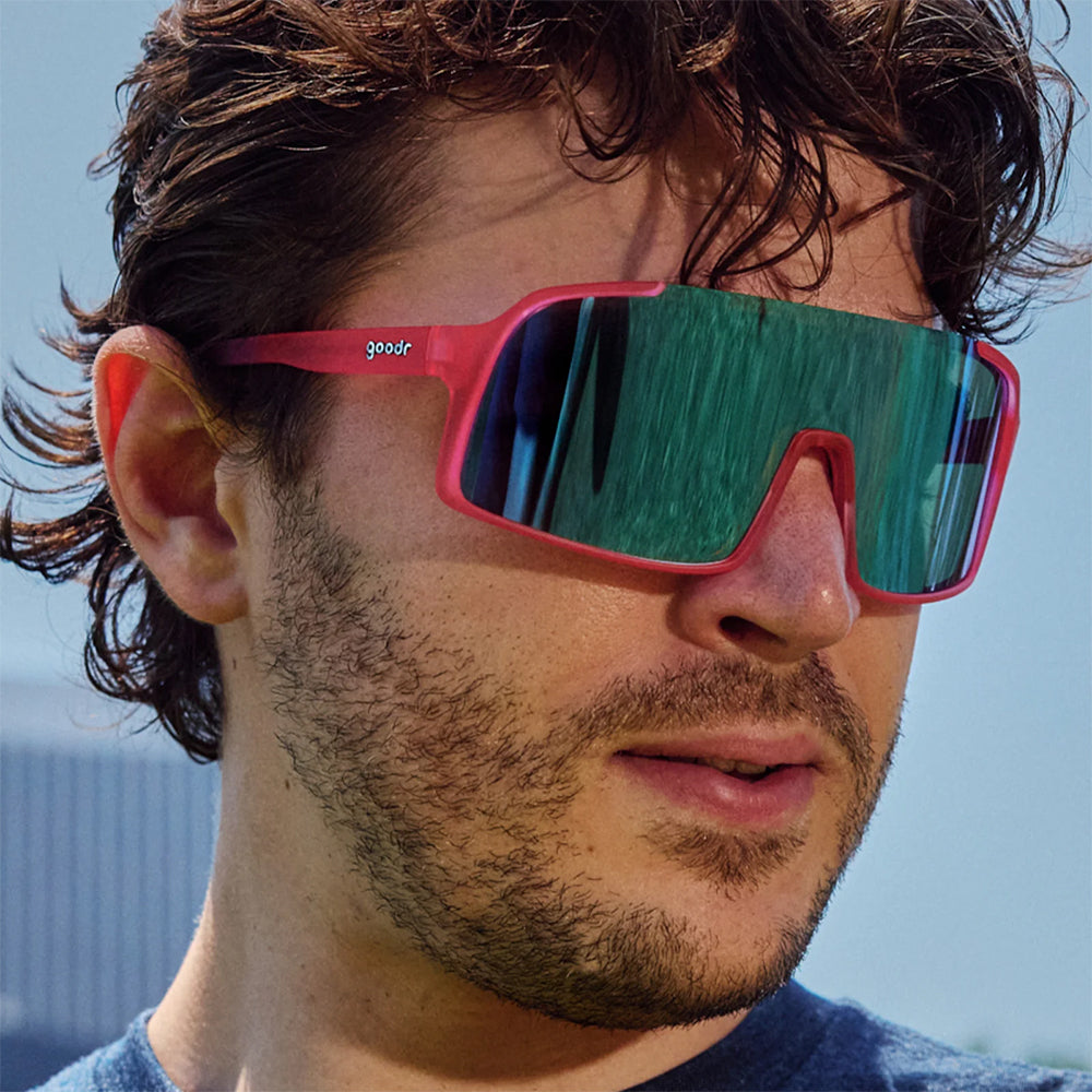 Óculos para Corrida de Rua Masculino Rosa Espelhado - Lente Polarizada