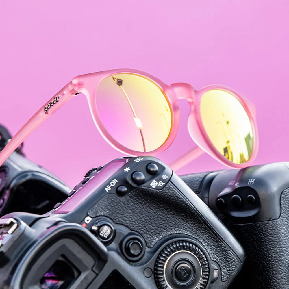 Óculos Baixa Pace Feminino Rosa Redondo - Lente Espelhada