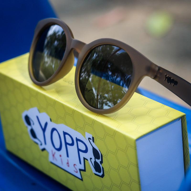 Óculos Esportivo Infantil Yopp Marrom Polarizado Uv400