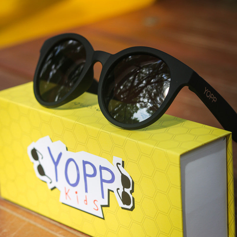 Óculos Esportivo Infantil Preto Yopp Dominó Polarizado Uv400